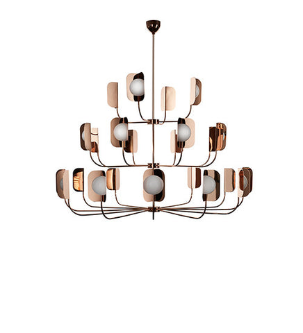 24L CHANDELIER WITH WHITE GLASSES