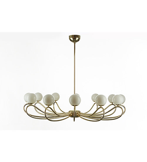 PAPILLON 12L CHANDELIER WITH WHITE GLASSES