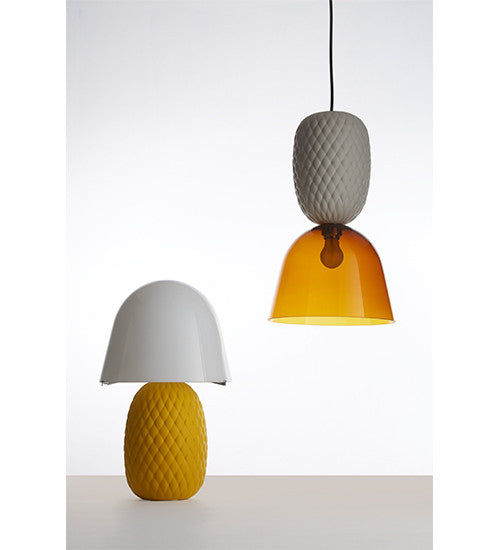 1L PENDANT – GREY PINEAPPLE W/TOBACCO GLASS